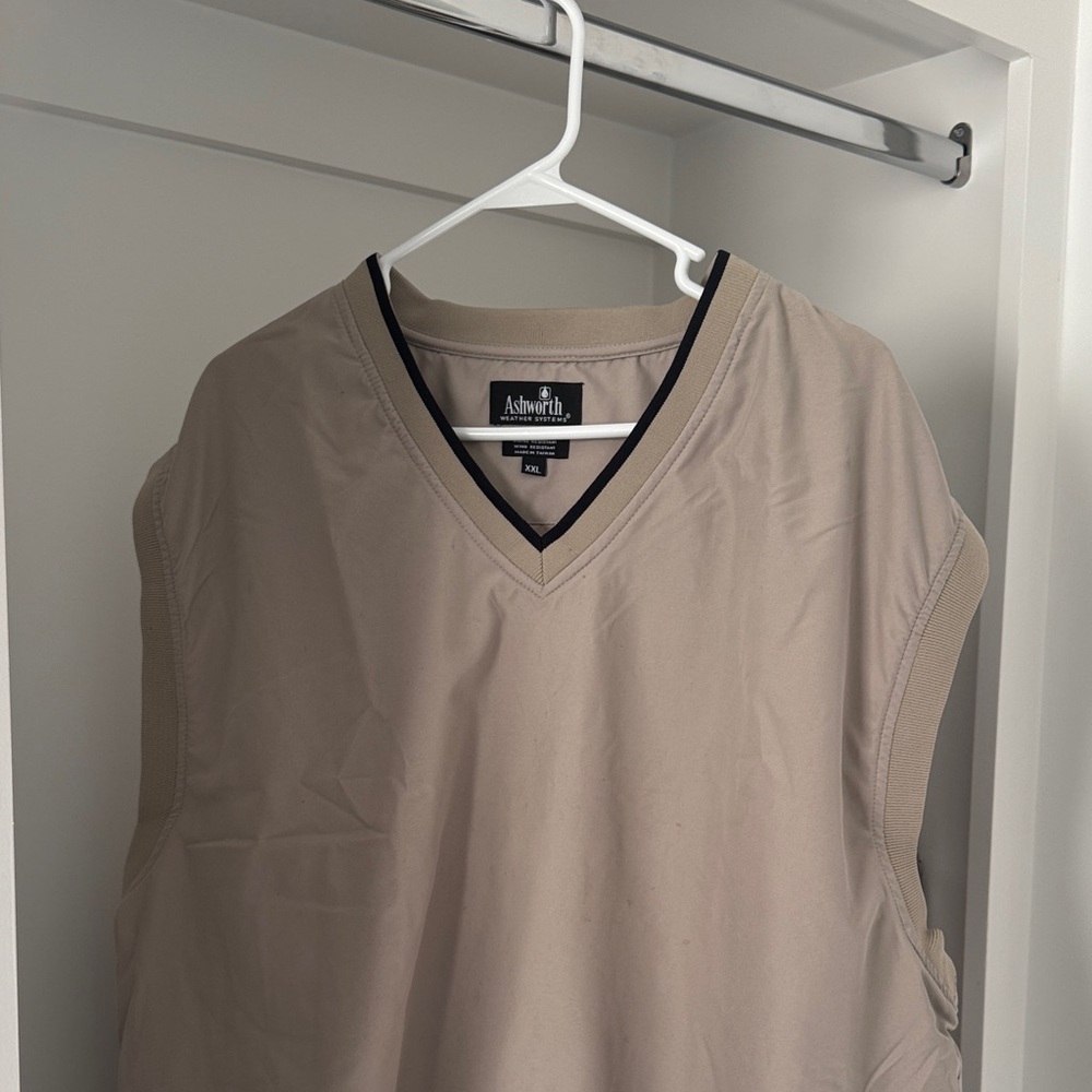 Ashworth Beige V-Neck Vest